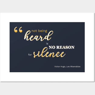 No Reason for Silence - Les Miserables Quote Posters and Art